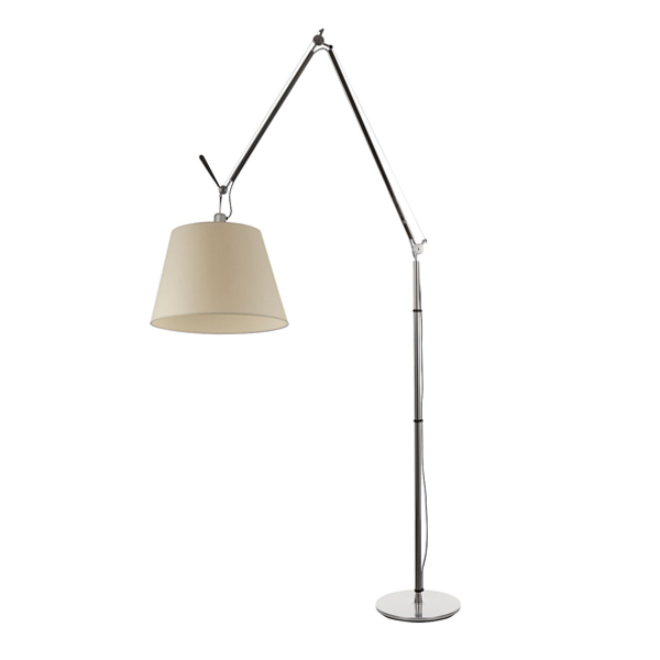 Artemide Tolomeo Mega Floor Lamp Parchment 42 cm Shade w. Dimmer